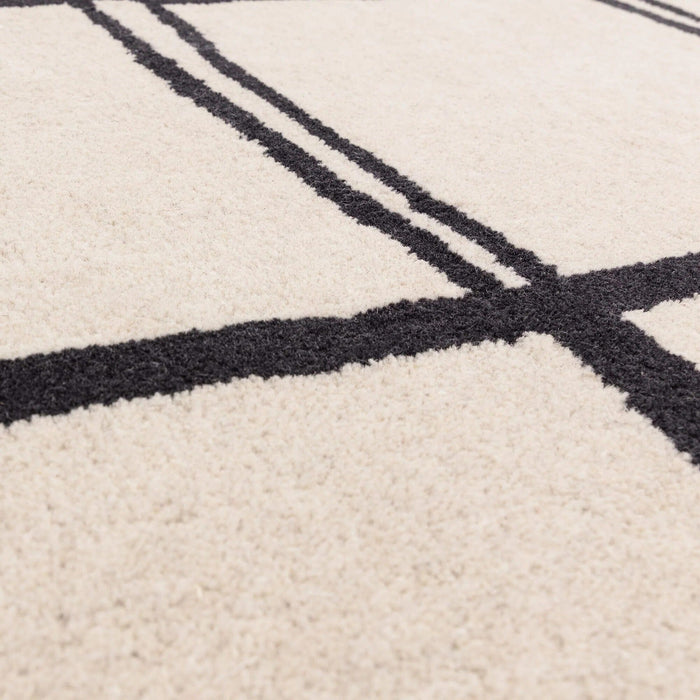 Brisbane Cream Pattern Monochrome Rug