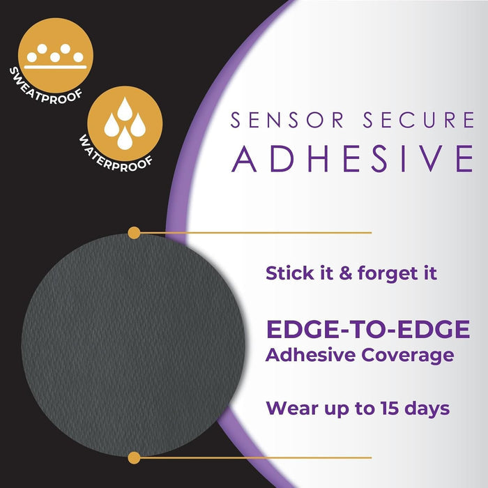 CoverGuard Sensor Overpatch for Dexcom G7 and Stelo, Black, 25 Count - 101-201B-Pack - LL Medico