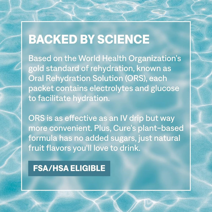 Cure Hydration Electrolyte Drink Mix, Tropical Punch, 0.27 oz - HM1011-Pack - LL Medico