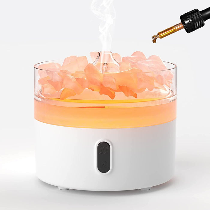 Himalayan Salt Aroma Diffuser - Night Light - USB-C - Flame Effect ( salt included) 🇬🇧