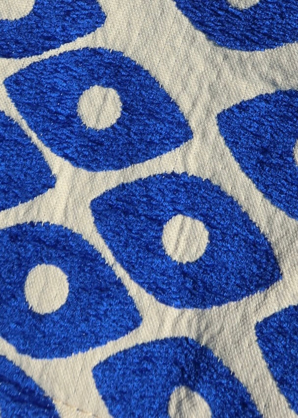 Large Woven Handbag - Blue Eye Print