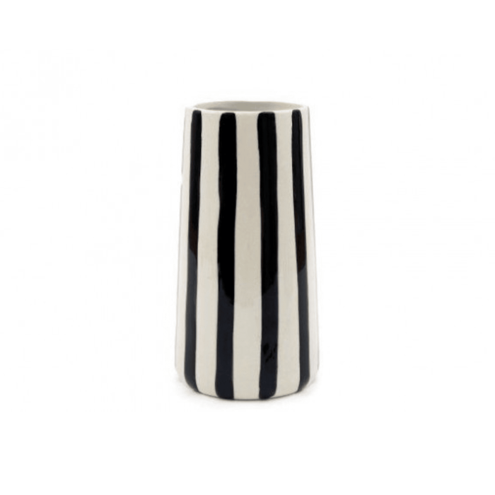 Mariza Black & White Striped Vase Accessories