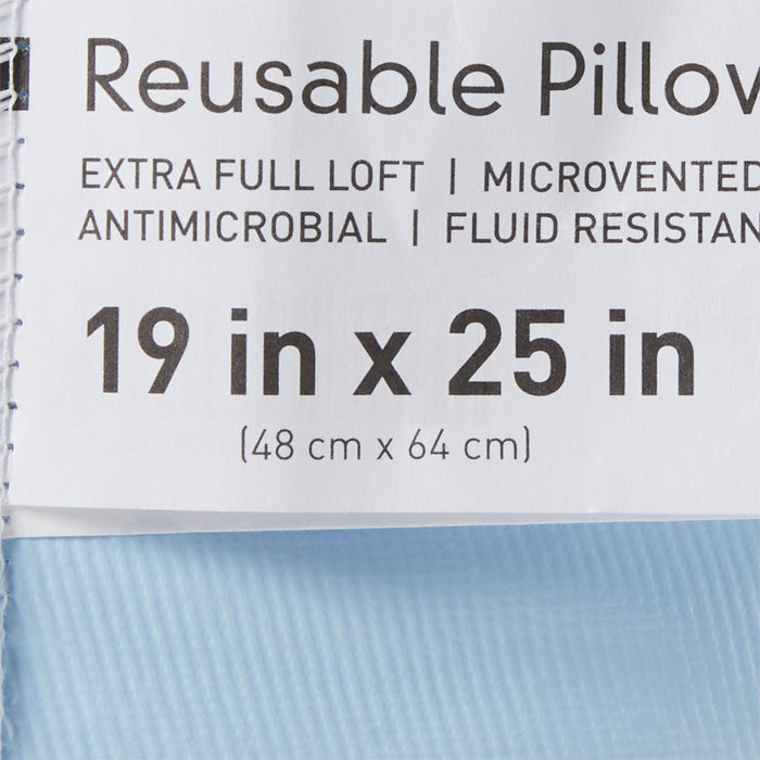 McKesson Reusable Bed Pillow, Vinyl Cover, Blue, 19" x 25" - 41-1925-BXF-Single - LL Medico