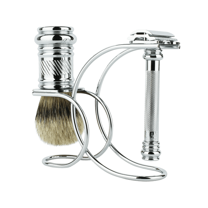 Merkur 38C Chrome Barber Pole 3-Piece Shaving Set (3881 001)