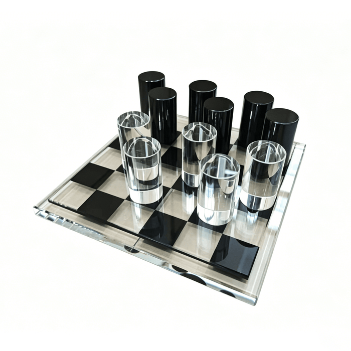Monochrome Acrylic Decorative Chess Set Accessories