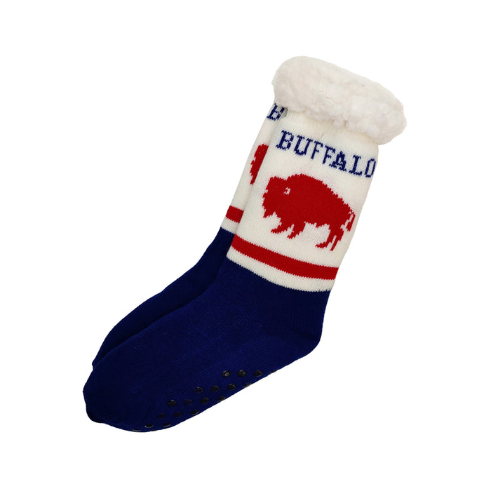 Navy/Red Slipper Socks