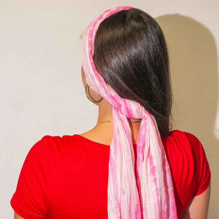Nomad Sari Party Shine Scarf – Perfect Pink (180×50cm) 🇬🇧