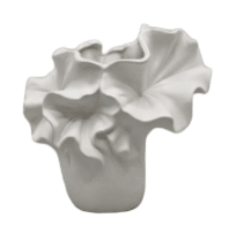 Opaline White Abstract Decorative Vase Accessories