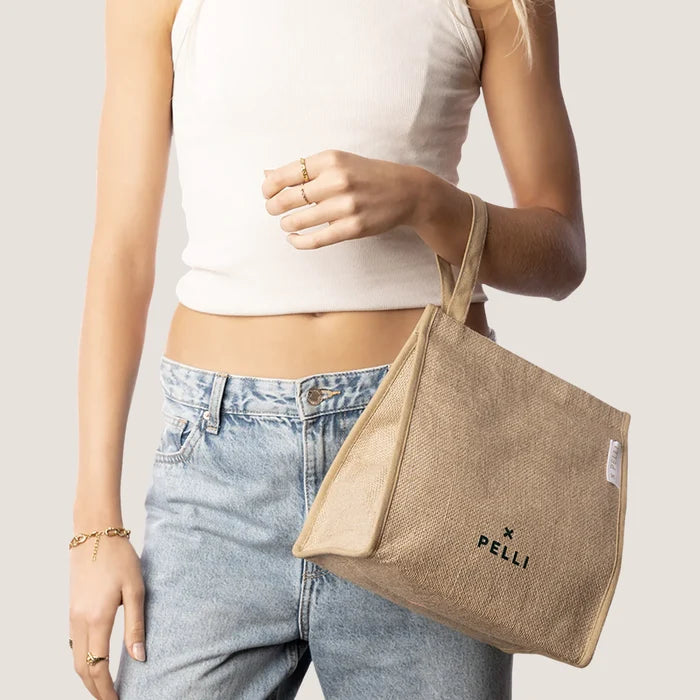 Pelli Big Break JUTE Insulated Lunch Bag