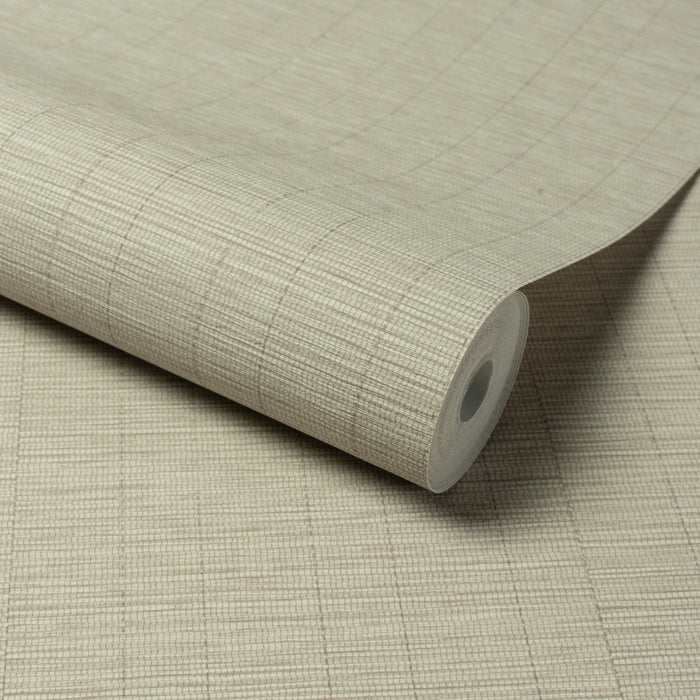 Procida Taupe Linear Patterned Wallpaper Home Improvement