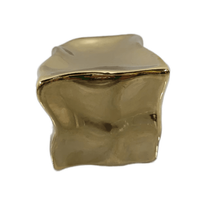 Romée Gold Abstract Cube Ornament Accessories
