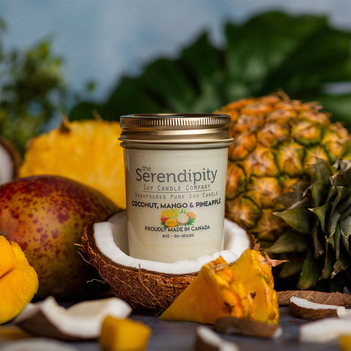 Serendipity Soy Wax Candle - Coconut Mango Pineapple