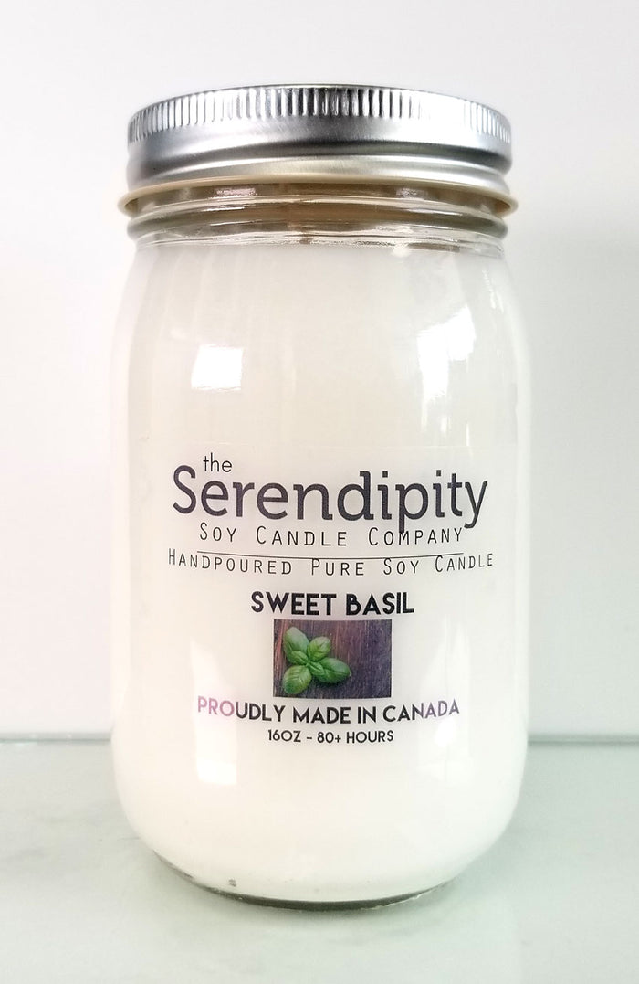 Serendipity Soy Wax Candle - Sweet Basil