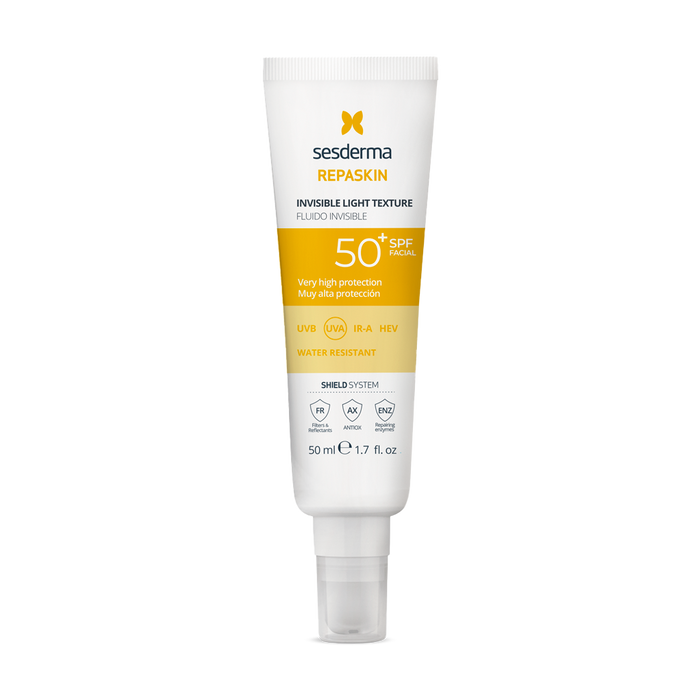 SESDERMA REPASKIN INVISIBLE LIGHT TEXTURE APSAUGINIS FLUIDAS VEIDUI SPF50+, 50 ML