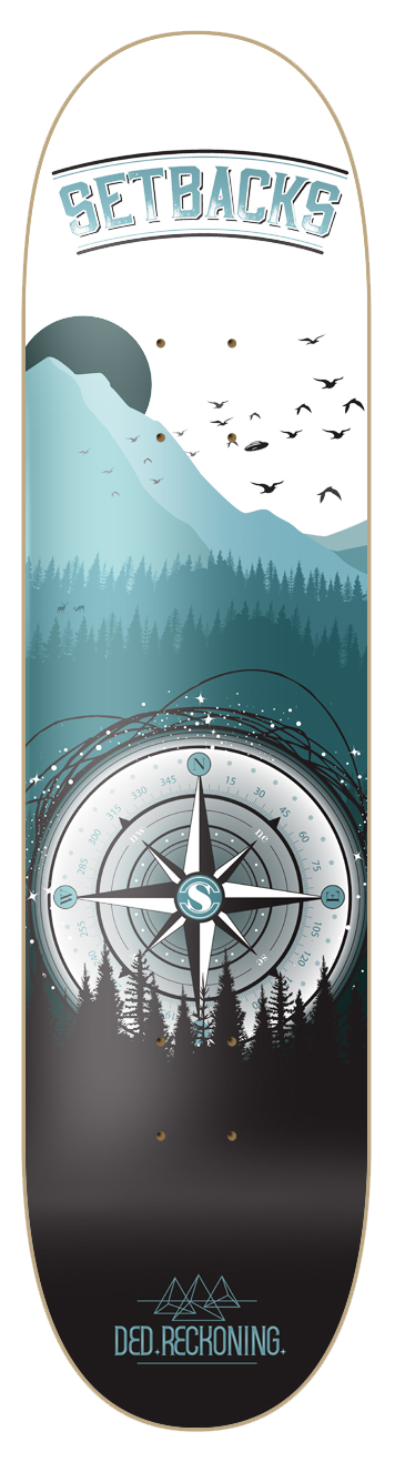 SETBACKS - "DED.Reckoning." (Skateboard Deck)