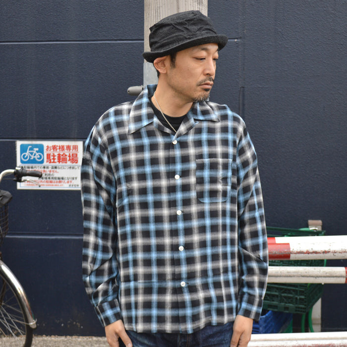SUGAR CANE "SC29683" Rayon Omble Check L/S Open Shirt
