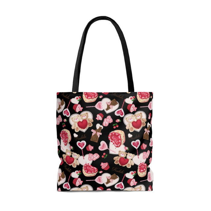 Cute and practical, the Sugar Sweetheart Tote Bag (Black) features a charming design perfect for Valentine’s Day.