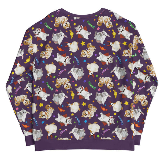 Trick or Treaters alternative sweatshirt with ghost bunnies and mummy puppies