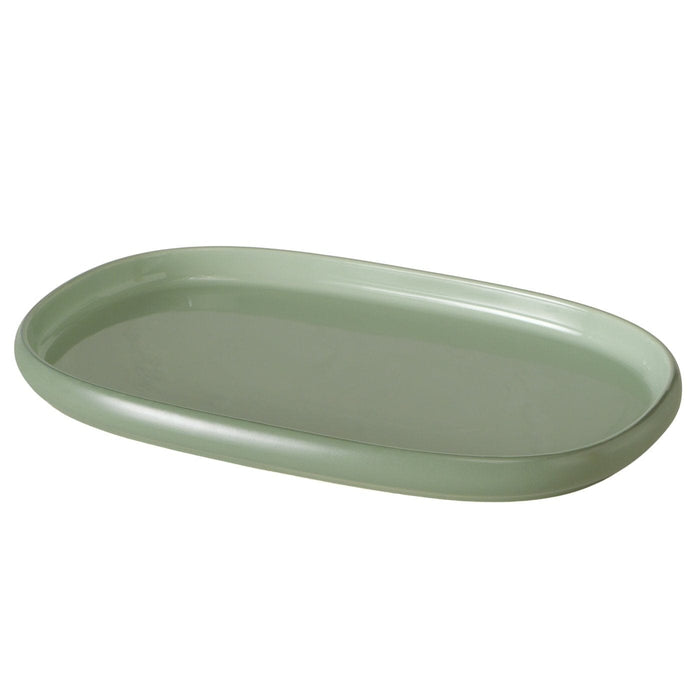 Zest Green Oval Ceramic Decorative Tray Accessories