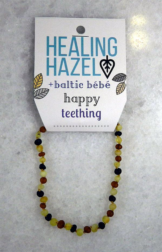 100% Certified Baltic Amber Baby Necklace Matte Multi