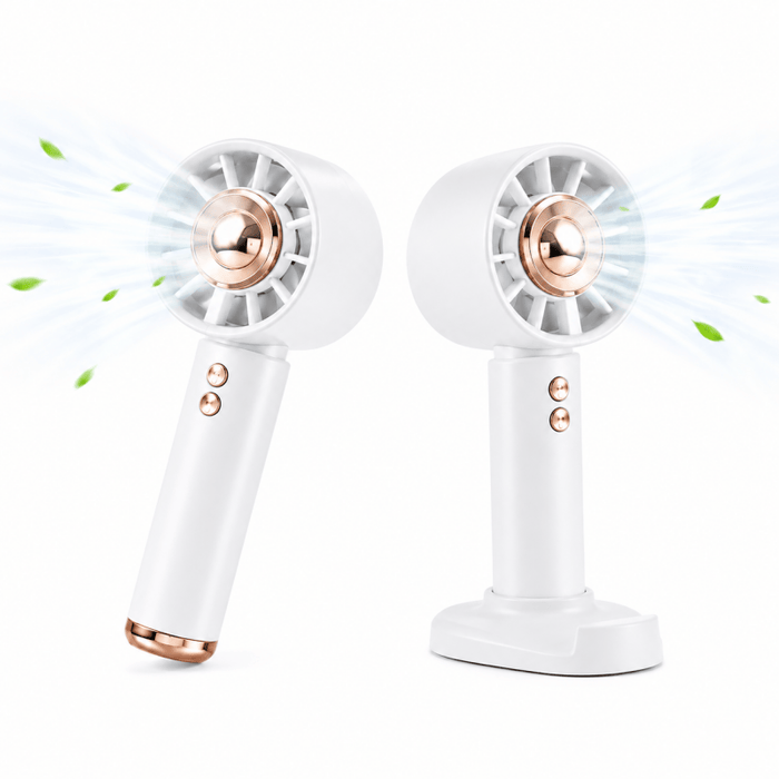 1200mAh Turbo Fan with Phone Holder Base Rechargeable Personal Fan Mini Handheld Fan Pocket Fans 🇬🇧
