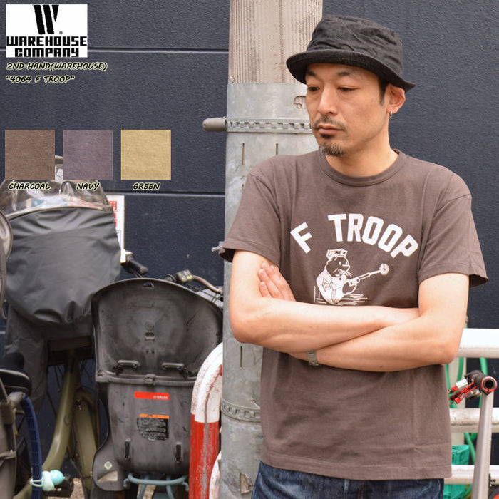 2ND-HAND (WAREHOUSE) "4064 F TROOP" Print T-shirt