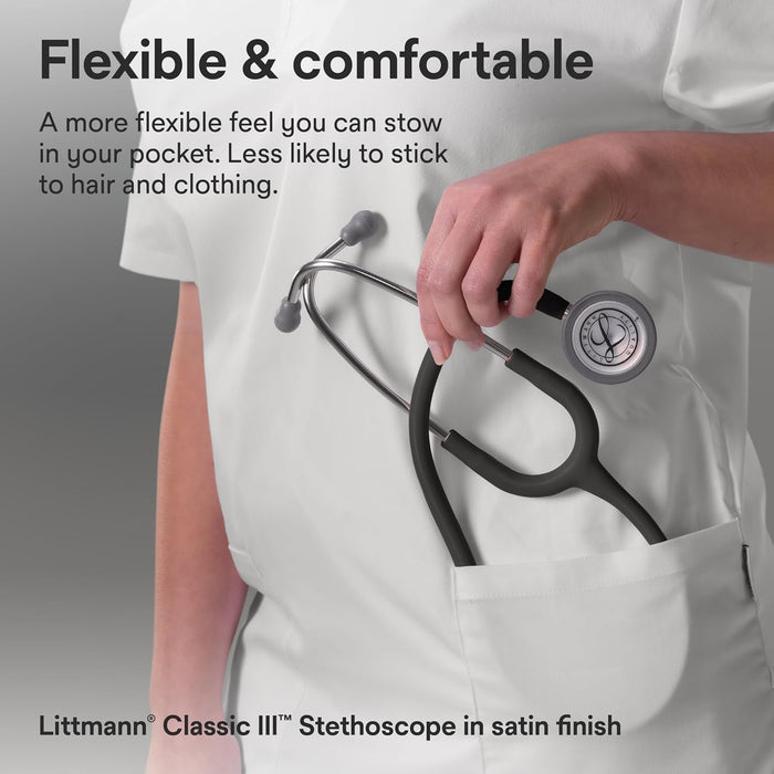 3M Littmann Classic III Stethoscope, Black, 27" - 5620-Single - LL Medico
