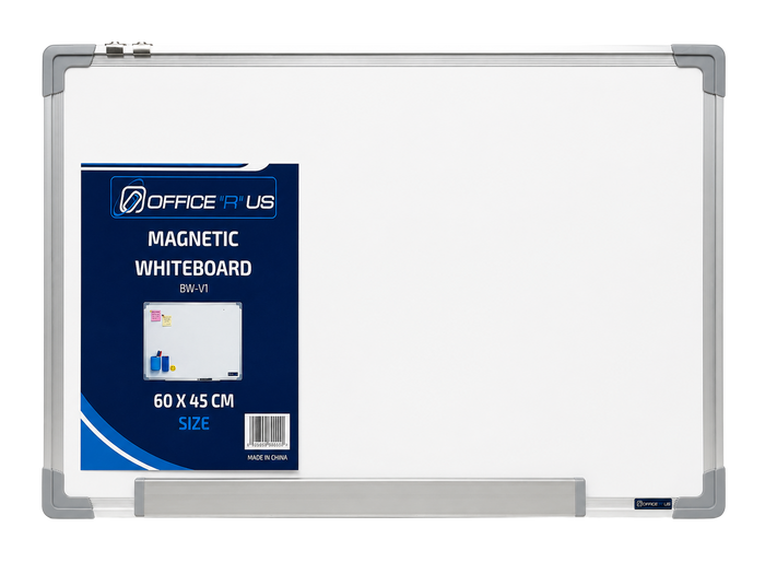 60 x 45cm Magnetic Whiteboard with Aluminium Frame