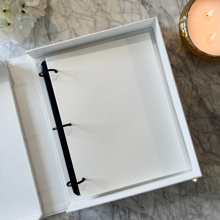 'A Love Story' Cream & Gold Luxury Wedding Photo Album Accessories