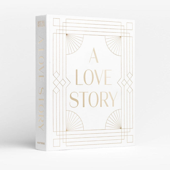 'A Love Story' Cream & Gold Luxury Wedding Photo Album Accessories