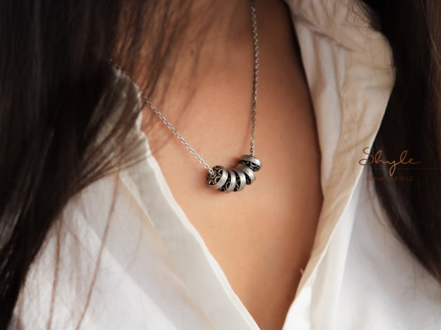 Adya Fine Drum Ball Necklace