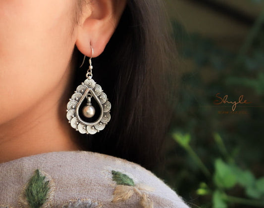 Adya Spiral Drop Fish Hook Earrings