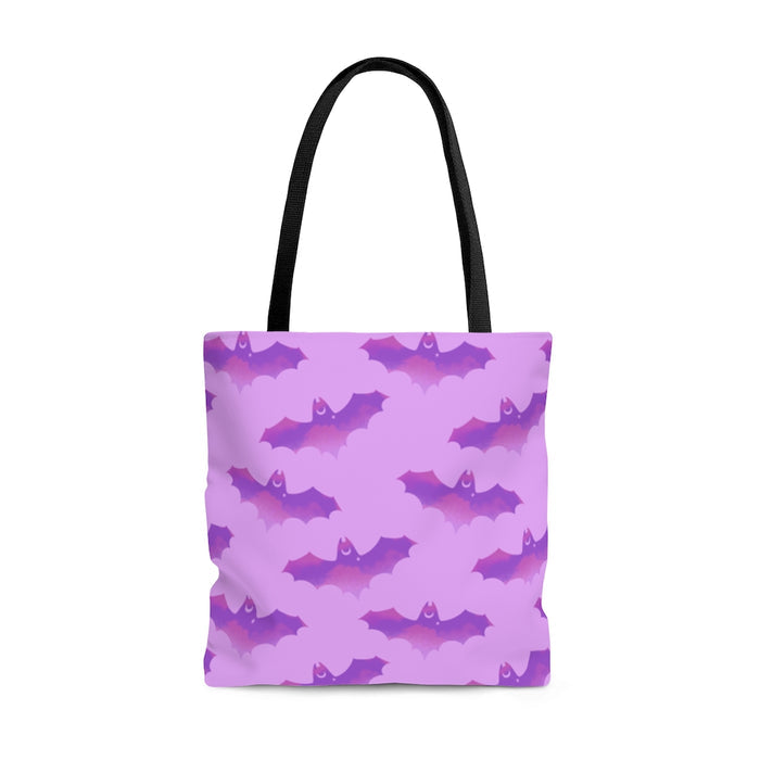 Stylish Aensland Tote Bag (Pink/Pink) features a unique bat design, perfect for gym or night out adventures.