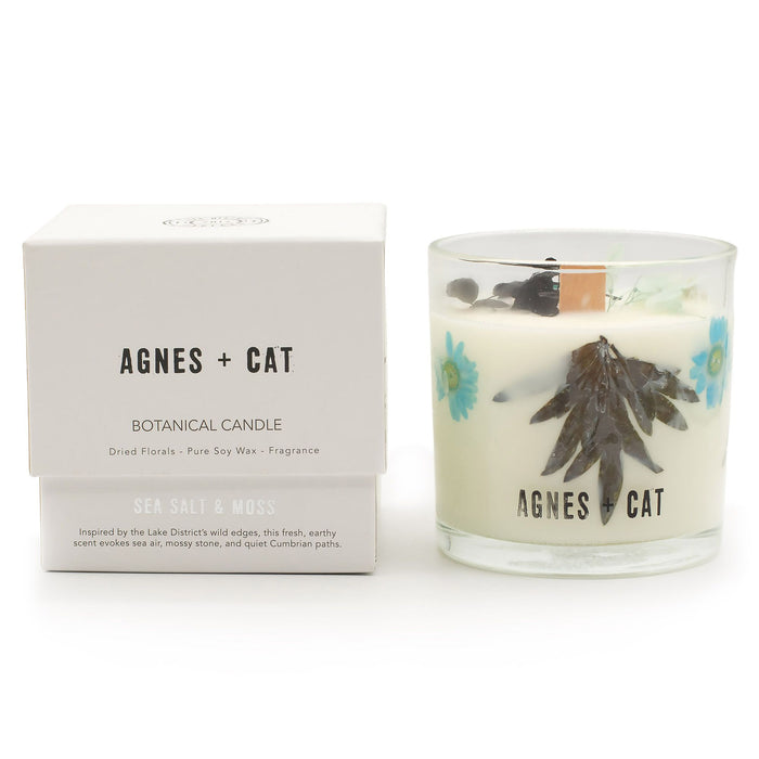 Agnes + Cat Botanical Soy Wax Candle - Seasalt & Moss 🇬🇧