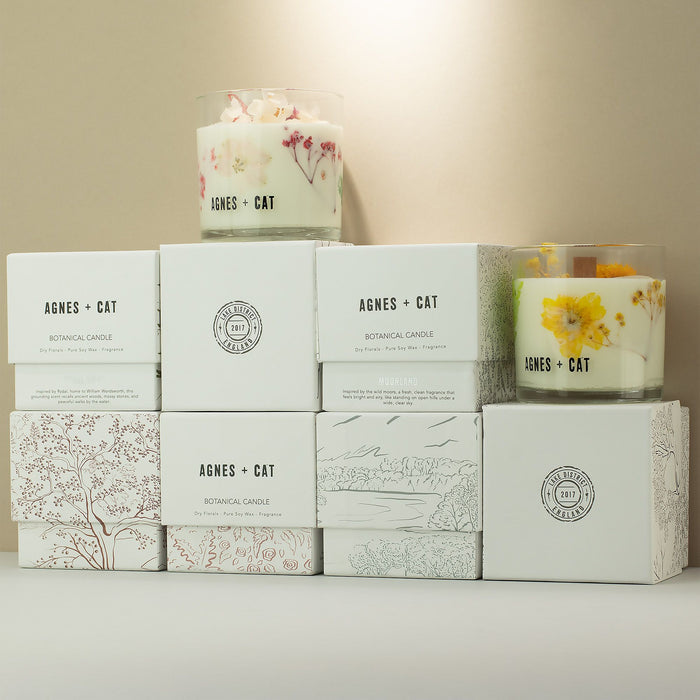 Agnes + Cat Botanical Soy Wax Candle - Seasalt & Moss 🇬🇧