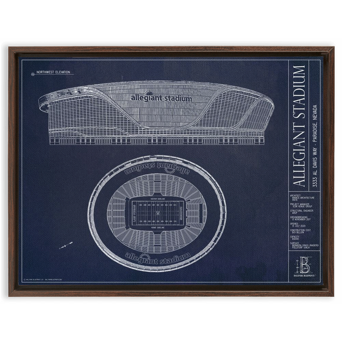 Framed Canvas - Large - Walnut