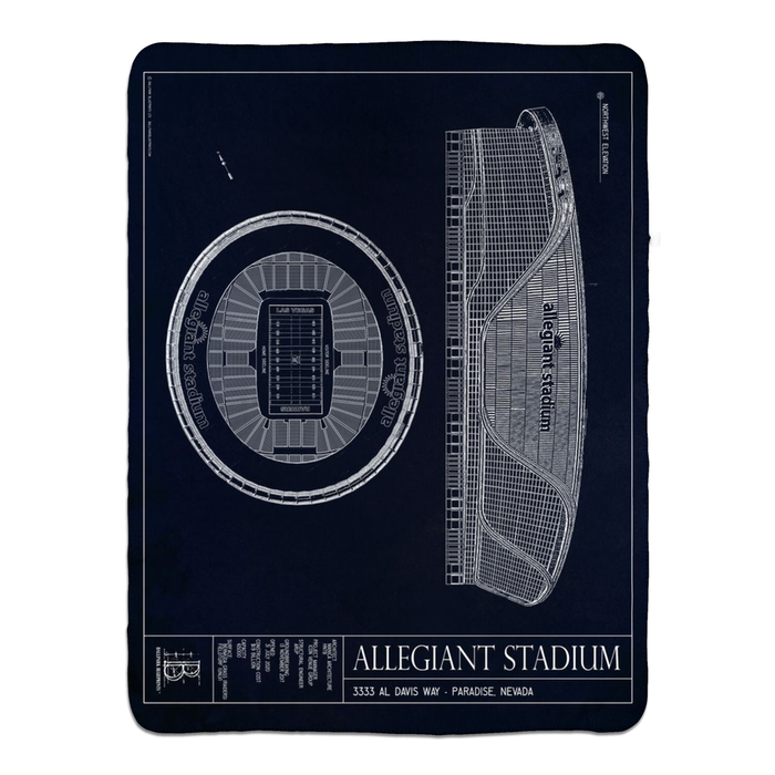 Allegiant Stadium Fleece Sherpa Blanket