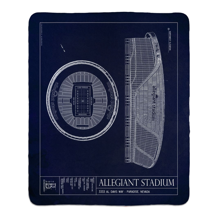 Allegiant Stadium Fleece Sherpa Blanket