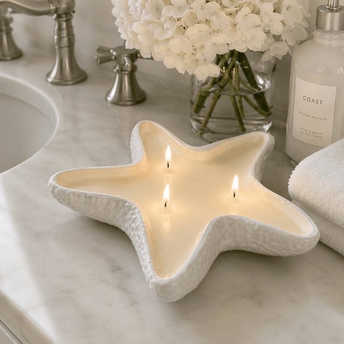 Althea White Starfish 3 Wick Candle Fragrance