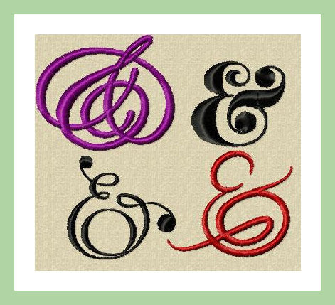 Ampersand Assortment  - 10 Different Ampersands