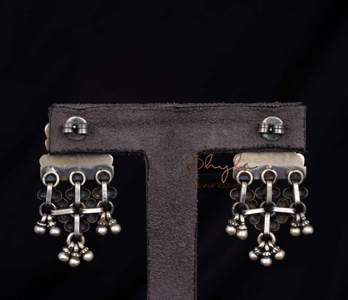 Anvaya Flower Motif Jali Ghughri Earrings