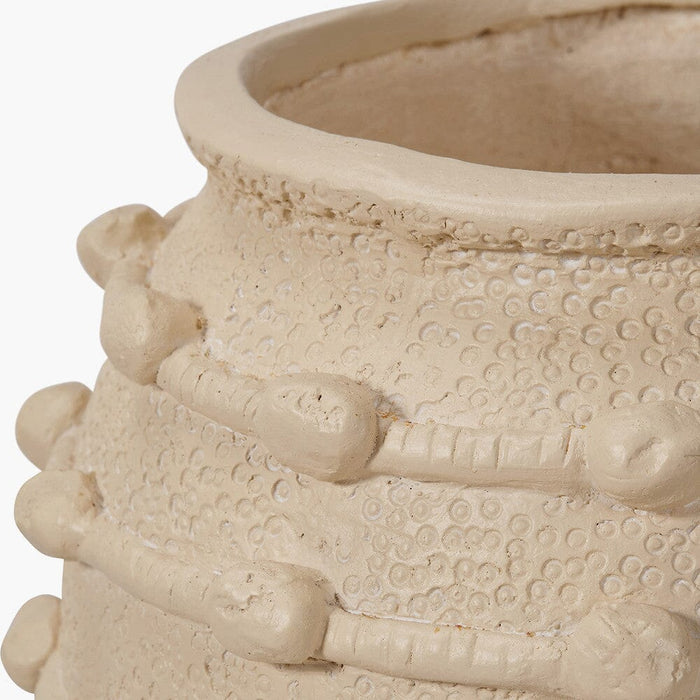 Arya Medium Beige Bobble Effect Decorative Planter Accessories