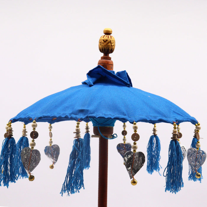 Bali Home Decor Parasol - Cotton - Blue- 40cm 🇬🇧