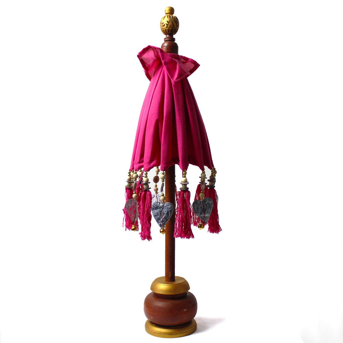 Bali Home Decor Parasol - Cotton - Pink- 40cm 🇬🇧