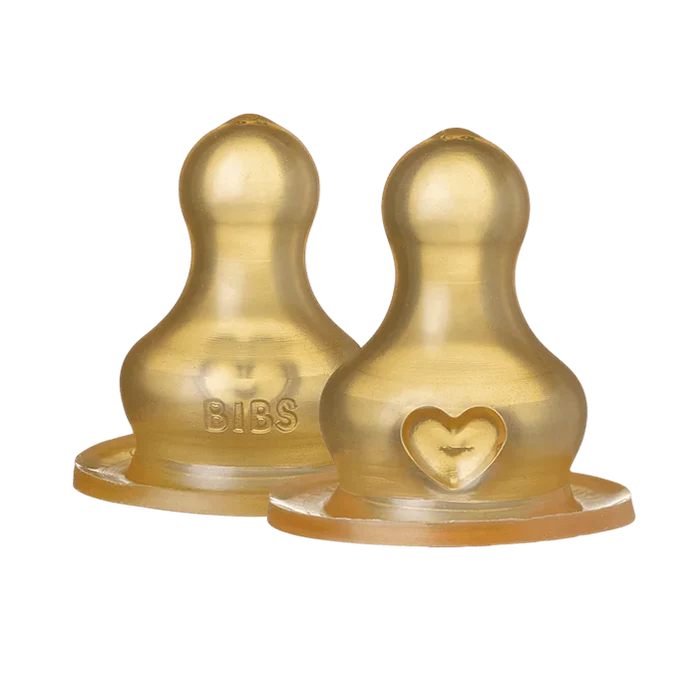 Bibs Baby Bottle Replacement Nipple 2 Pack Latex
