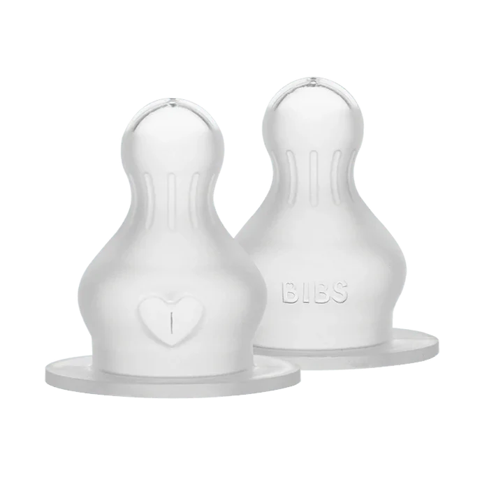 Bibs Baby Bottle Replacement Nipple 2 Pack Silicone