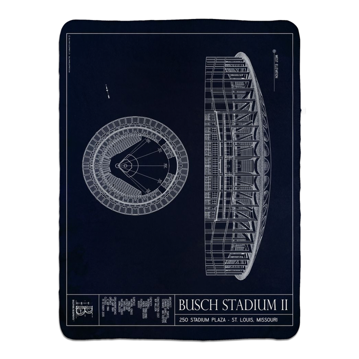 Busch Stadium II Fleece Sherpa Blankets