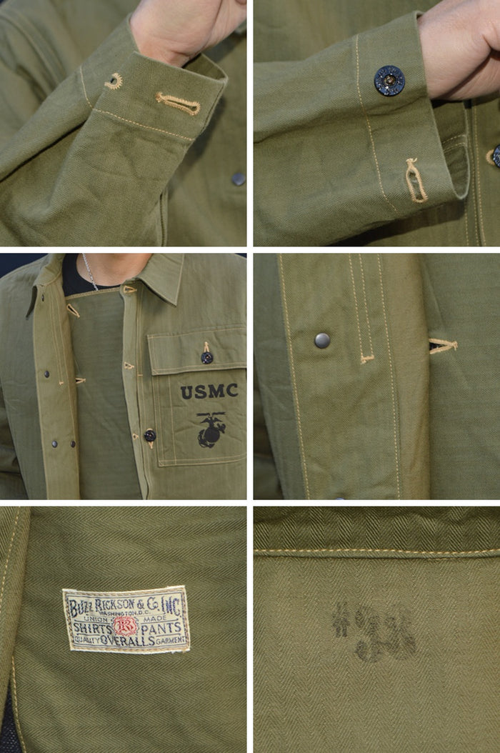 BUZZ RICKSON'S "BR15123" COAT, U.S. Marine Corps M-1944 Herringbone