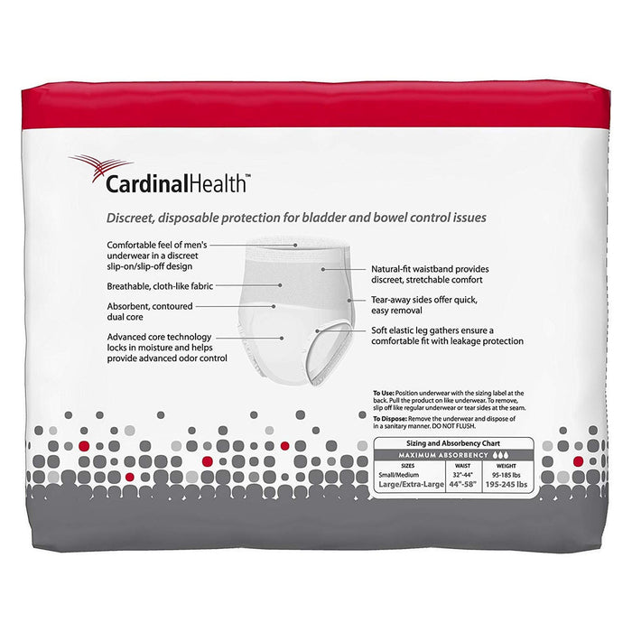 Cardinal Health Men's Protective Underwear, Maximum - UWMSMD20-Pack - LL Medico