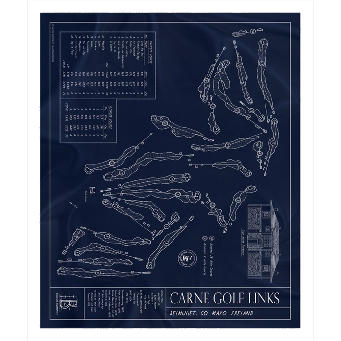 Carne Golf Links Fleece Sherpa Blanket